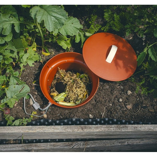Kompostér v terakotovej farbe – Plastia-image-1