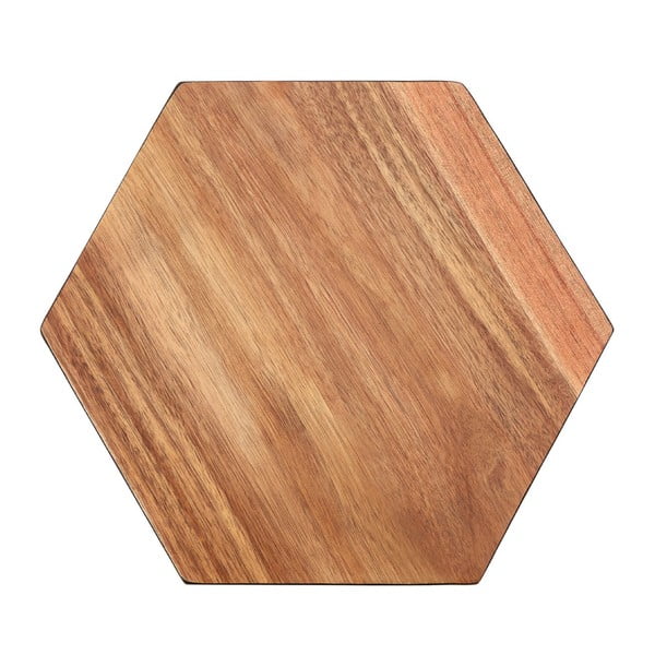 Doštička na krájanie z akáciového dreva Premier Housewares Hexagon, 30 × 35 cm