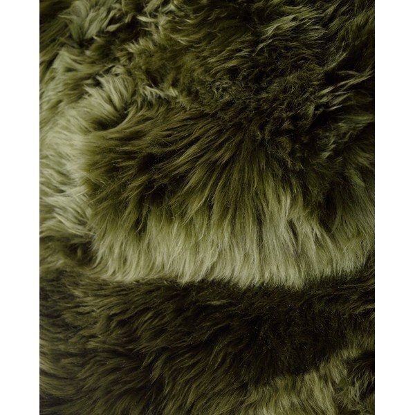Tmavozelený koberec z ovčej kožušiny Royal Dream Zealand Square, 70 x 70 cm-image-1