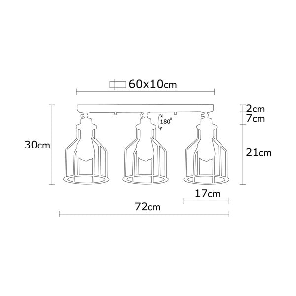 Stropné svietidlo v čiernej a zlatej farbe s kovovým tienidlom ø 17 cm Alacati – Opviq lights-image-3