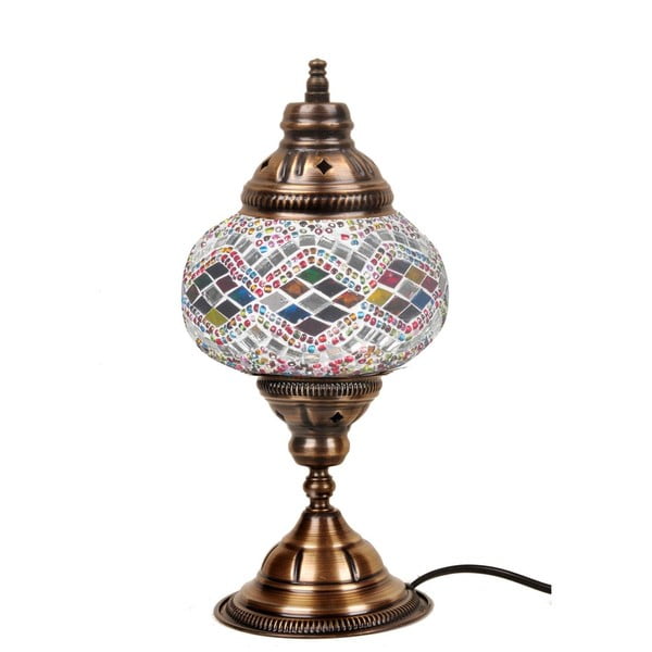 Sklenená ručne vyrobená lampa Taj Mahal, ⌀ 13 cm
