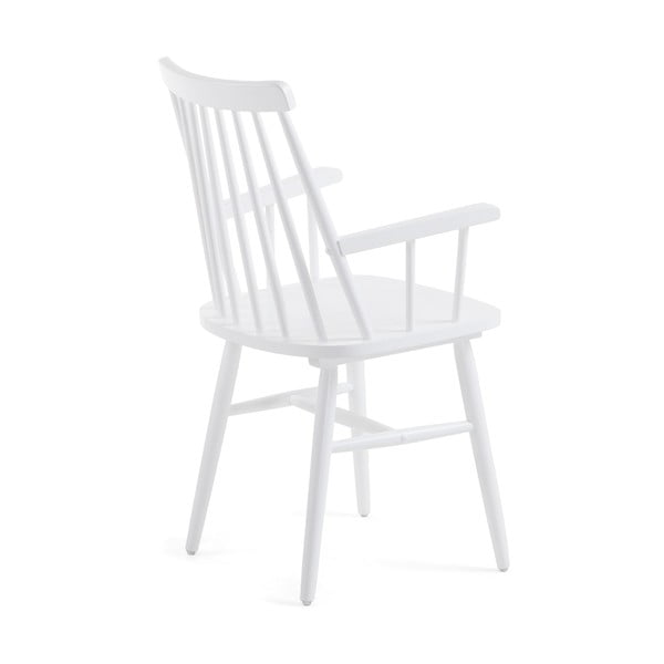 Biela jedálenská stolička z dreva kaučukovníka Kave Home Kristie-image-3