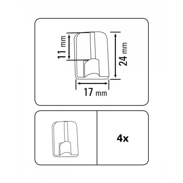 Samolepiace háčiky k vitrážnej tyči v súprave 4 ks - SP TREND-image-1