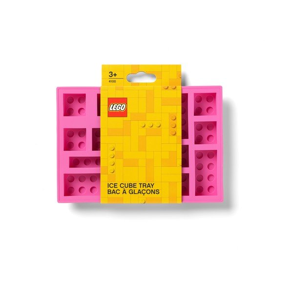 Ružová silikónová forma na ľad v tvare dielika LEGO®-image-3