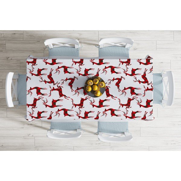 Vianočný obrus s prímesou bavlny Minimalist Cushion Covers Christmas Tartan, 140 x 180 cm-image-1