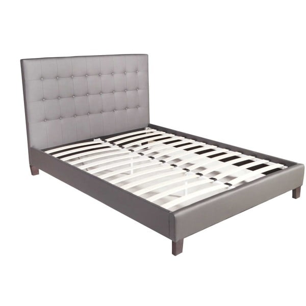 Sivá posteľ SOB Danielle, 140 x 200 cm