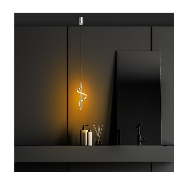 LED závesné svietidlo v striebornej farbe ø 16 cm Likma – Opviq lights-image-3