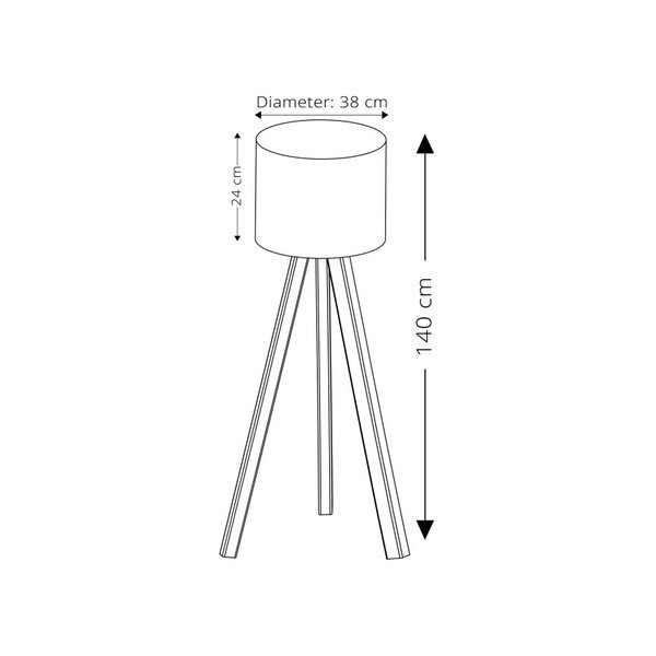 Stojacia lampa s bielym tienidlom Aiden-image-1