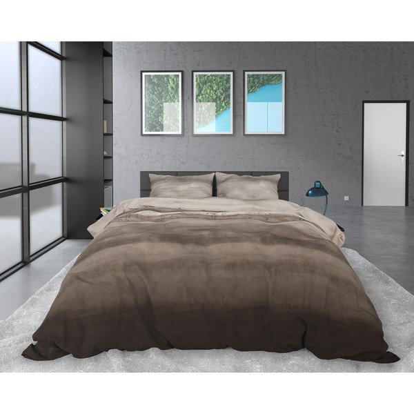 Hnedé flanelové obliečky na jednolôžko Sleeptime Marcus Taupe, 140 x 220 cm-image-2