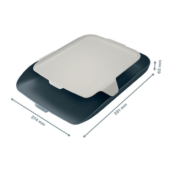 Sivý odkladač na dokumenty s organizérom Leitz Cosy-image-4