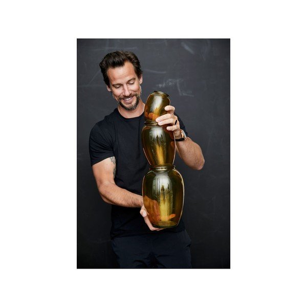 Žltá sklenená váza Bitz Kusintha, ø 17,5 cm-image-4