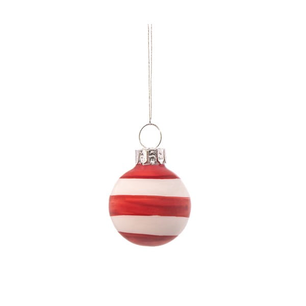Sklenené ručne vyrábané vianočné gule v súprave 12 ks ø 3 cm Bauble Stripe – Sass & Belle-image-2