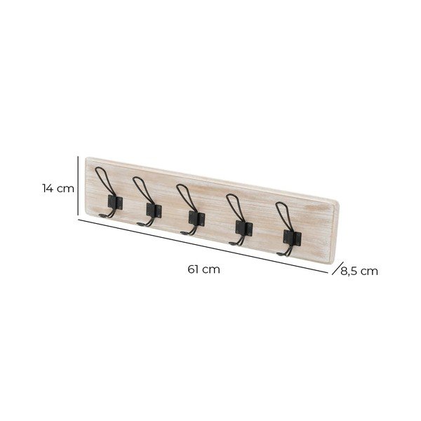 Nástenný vešiak z masívu paulownie – Casa Selección-image-3