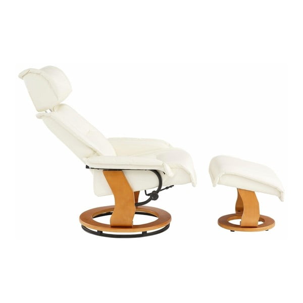 Set krémového kresla a podnožky Støraa Roubaix-image-1