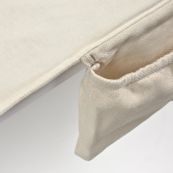 Biela cestovná podložka na prebaľovanie z organickej bavlny Kave Home Jeila-image-1