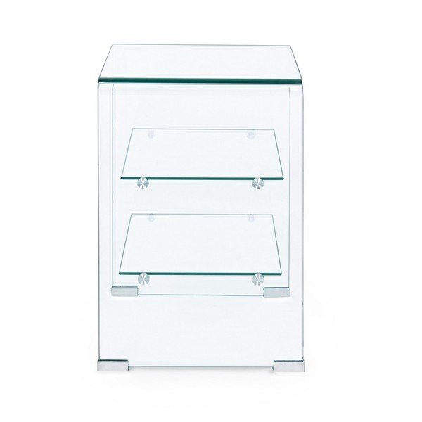 Sklenený odkladací stolík 40x50 cm Iride – Bizzotto-image-3