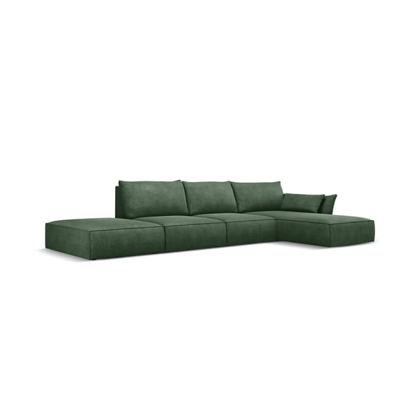 Tmavozelená rohová pohovka (pravý roh) Vanda - Mazzini Sofas-image-2