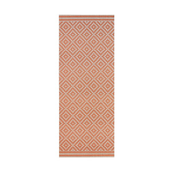 Koberec vhodný i do exteriéru Raute 80x200 cm, koralový