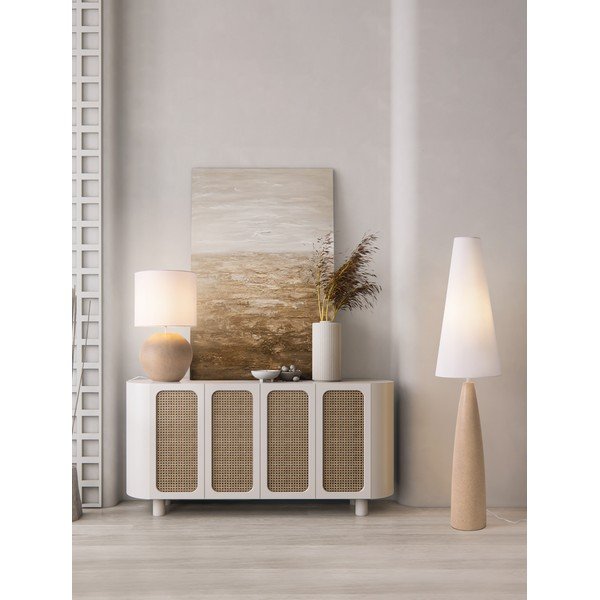 Biela/krémovobiela stojacia lampa (výška  130 cm) Mizu – Nova Luce-image-3
