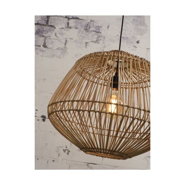Hnedé závesné svietidlo z ratanu Good&Mojo Madagascar, ⌀ 60 cm-image-4