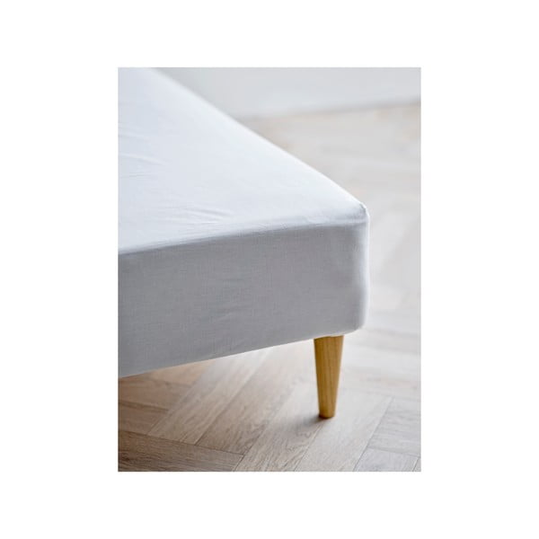 Biela napínacia plachta z Bio bavlny 90x200 cm Calm – Södahl-image-1