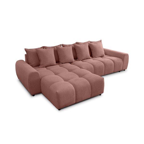 Rohová pohovka v terakotovej farbe (ľavý roh/s leňoškou) Albane  – Ropez-image-2