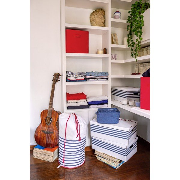 Súprava 3 úložných škatúľ Compactor Marinieres-image-3