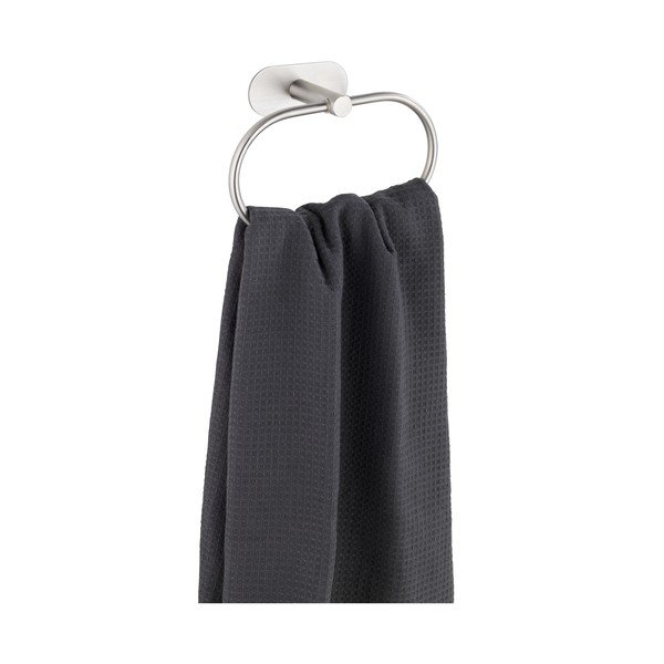 Samodržiaci držiak na uteráky z nehrdzavejúcej ocele v matne striebornej farbe Orea – Wenko-image-4