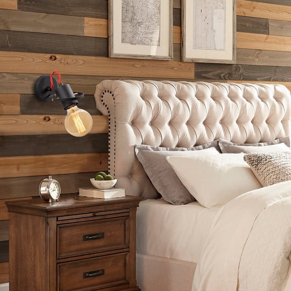 Čierne nástenné svietidlo Vaveyla – Opviq lights-image-1