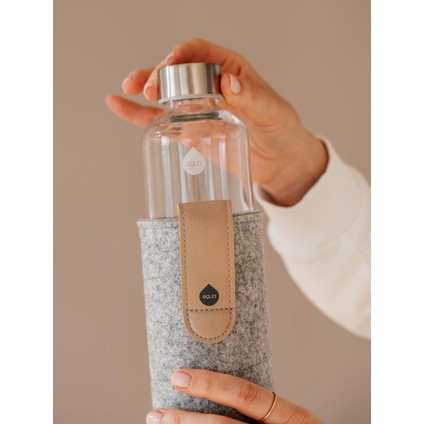 Sklenená fľaša z borosilikátového skla s plsteným obalom Equa Mismatch Sand Sky, 750 ml-image-3