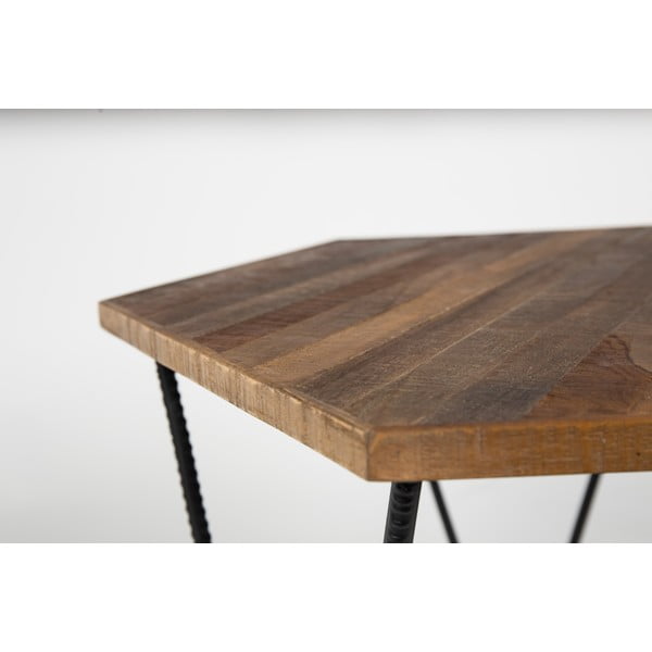 Odkladací stolík z recyklovaného teakového dreva White Label Cor-image-2