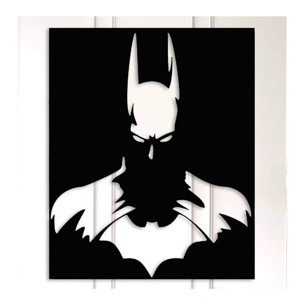 Čierna kovová nástenná dekorácia Batman