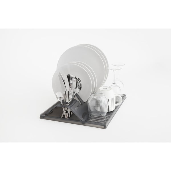 Tmavosivý skladací odkvapkávač na riad Space - Rotho-image-4