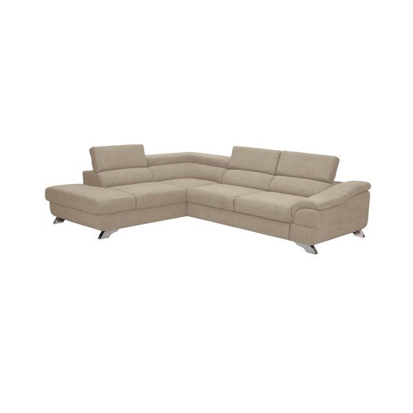Hnedosivá rozkladacia rohová pohovka so zamatovým poťahom Windsor & Co Sofas Gamma, ľavý roh-image-2