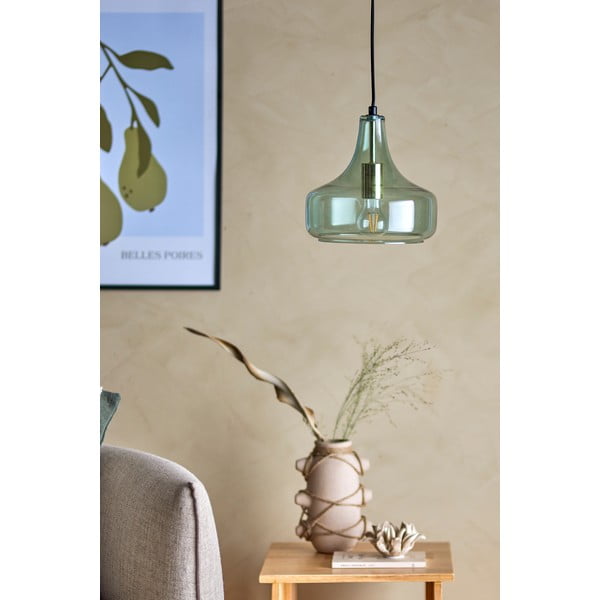 Zelené závesné svietidlo so skleneným tienidlom ø 25,5 cm Yuser – Bloomingville-image-1