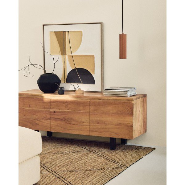 TV stolík z masívu akácie v prírodnej farbe 150x58x40 cm Uxue – Kave Home-image-1