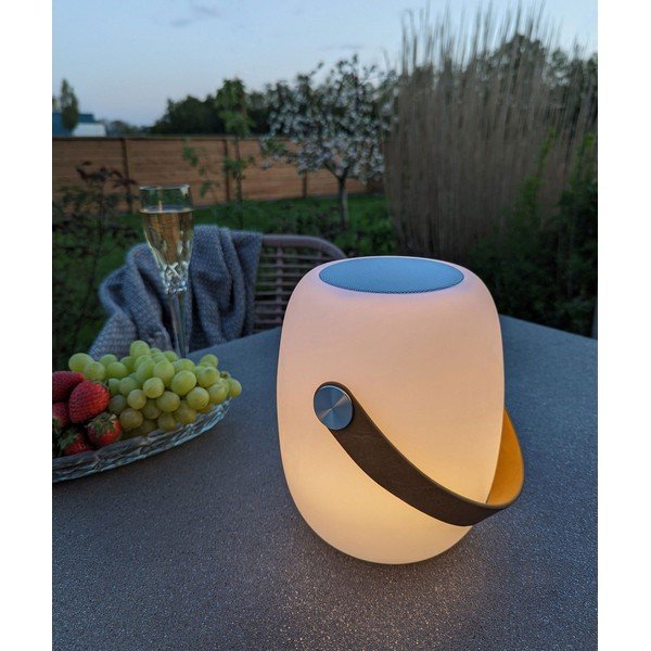 LED prenosné vonkajšie svietidlo s časovačom a reproduktorom na USB ø 18 cm Cardiff – House Nordic-image-1