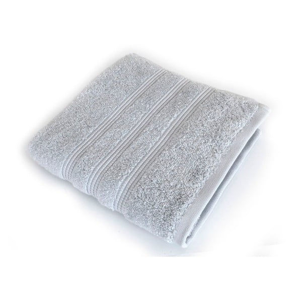 Sivý uterák z česanej bavlny Irya Home Classic, 30 × 50 cm