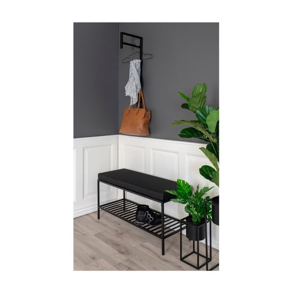 Čierny kovový nástenný vešiak Trento – House Nordic-image-4