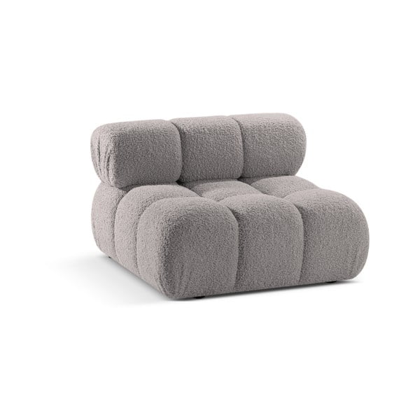 Svetlosivý modul pohovky z textílie bouclé (stredový diel) Bellis – Micadoni Home-image-3