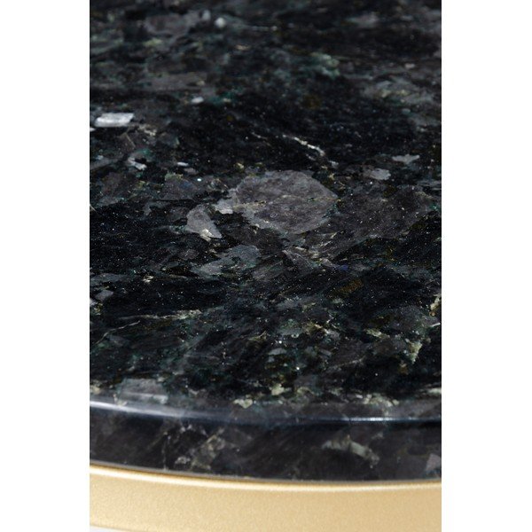 Čierny žulový stolík s podnožím v zlatej farbe RGE Crystal, ⌀ 50 cm-image-3
