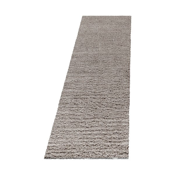 Svetlohnedý behúň 80x250 cm Fluffy – Ayyildiz Carpets
