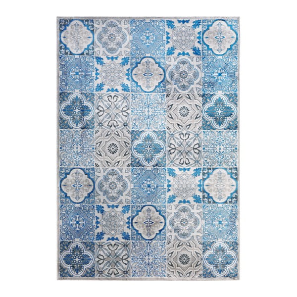 Modrý koberec DECO CARPET Double, 160 × 230 cm