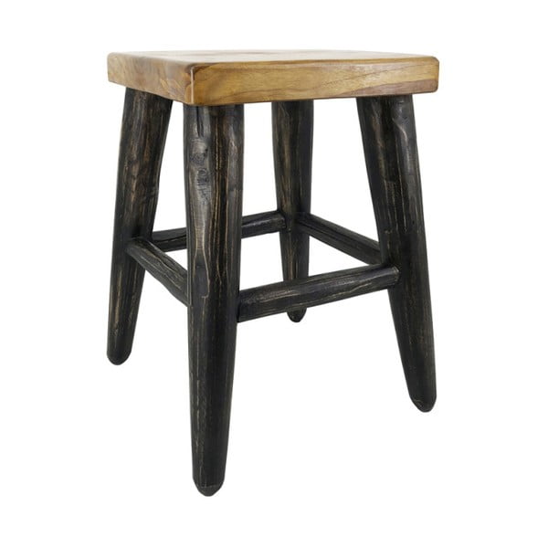 Stolička z teakového dreva Moycor Black Legs Stool