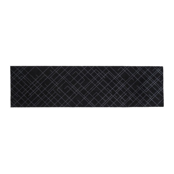 Čierno-sivá rohožka Tica copenhagen Lines, 67 × 250 cm