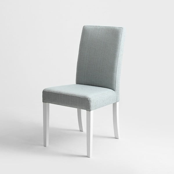 Svetlomodrá stolička s bielymi nohami Wilton 98