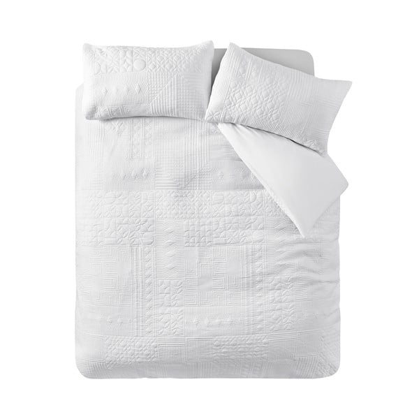 Biele obliečky na jednolôžko 135x200 cm Folkstone Geo – Catherine Lansfield