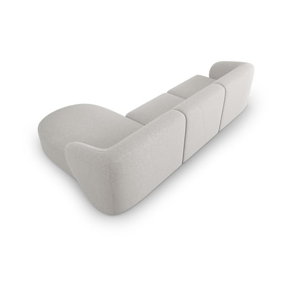 Svetlosivá ženilková rohová pohovka (pravý roh/s leňoškou) Paolo – Milo Casa-image-3