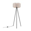 Béžová stojacia lampa s textilným tienidlom (výška  134 cm) Elom – Sollux