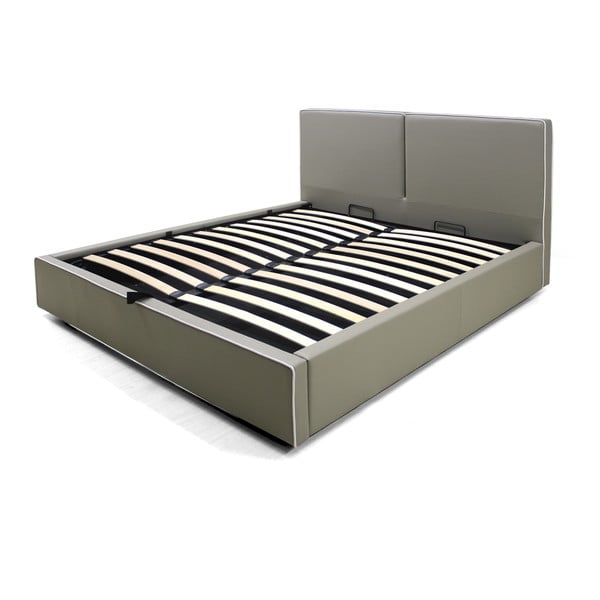 Čalúnená posteľ Matr 160x180 cm, sivá